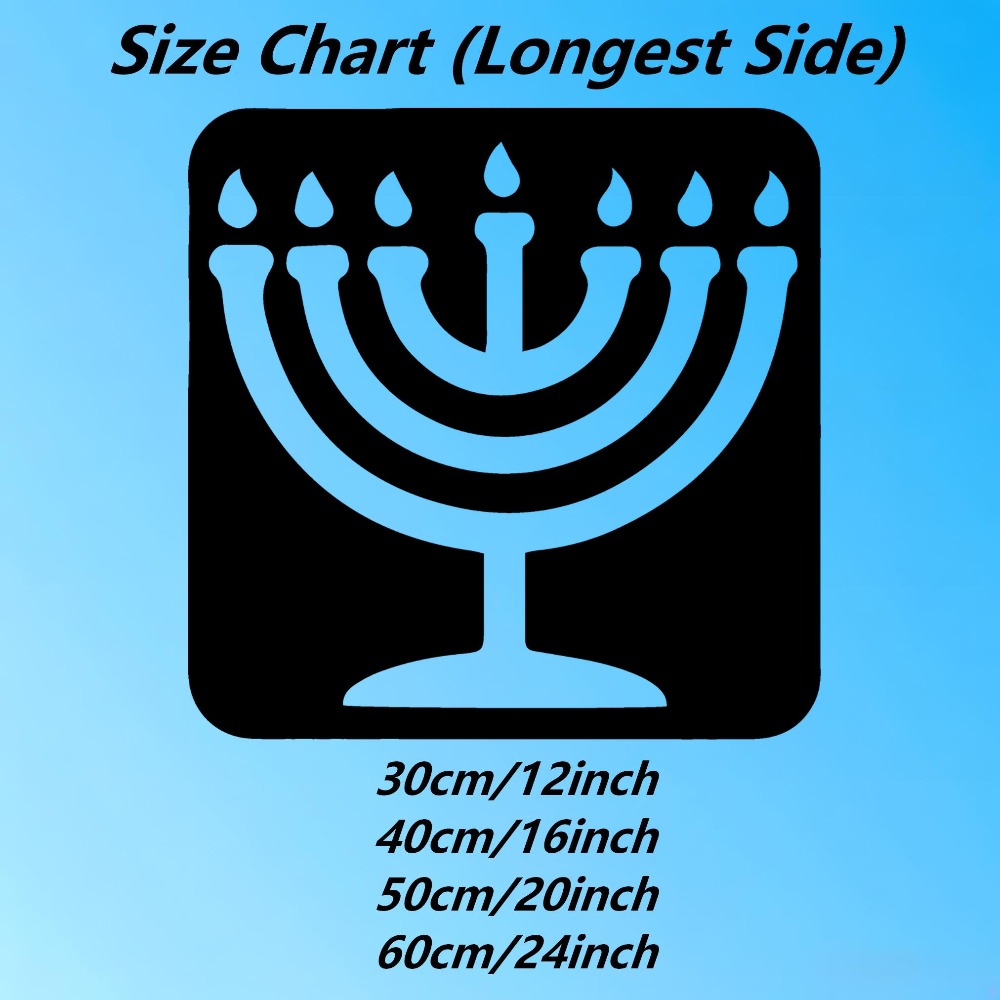 Home Decor - CIFBUY Hiasan Dinding Logam Menorah Vintage,