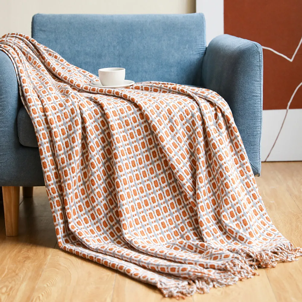 Selimut Rajut Jacquard Bermoti - Boho Throw Blanket Fringe ulasan dan harga