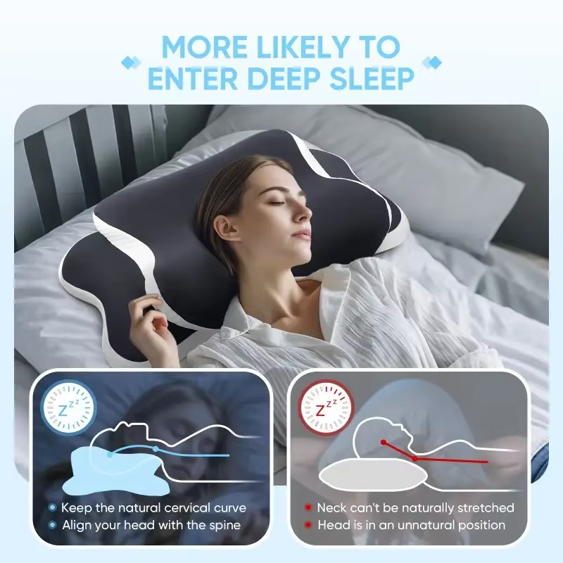 Bantal Busa Memori Berbentuk K - Memory Foam Orthopedic Pillow Neck Pain ulasan dan harga
