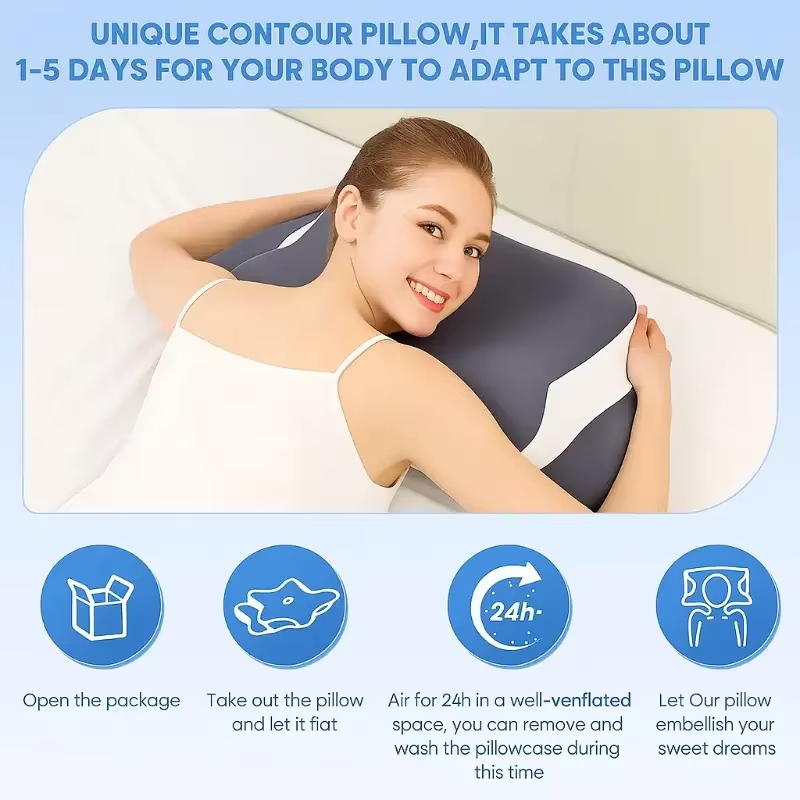Bantal Busa Memori Berbentuk K - Memory Foam Orthopedic Pillow Neck Pain ulasan dan harga