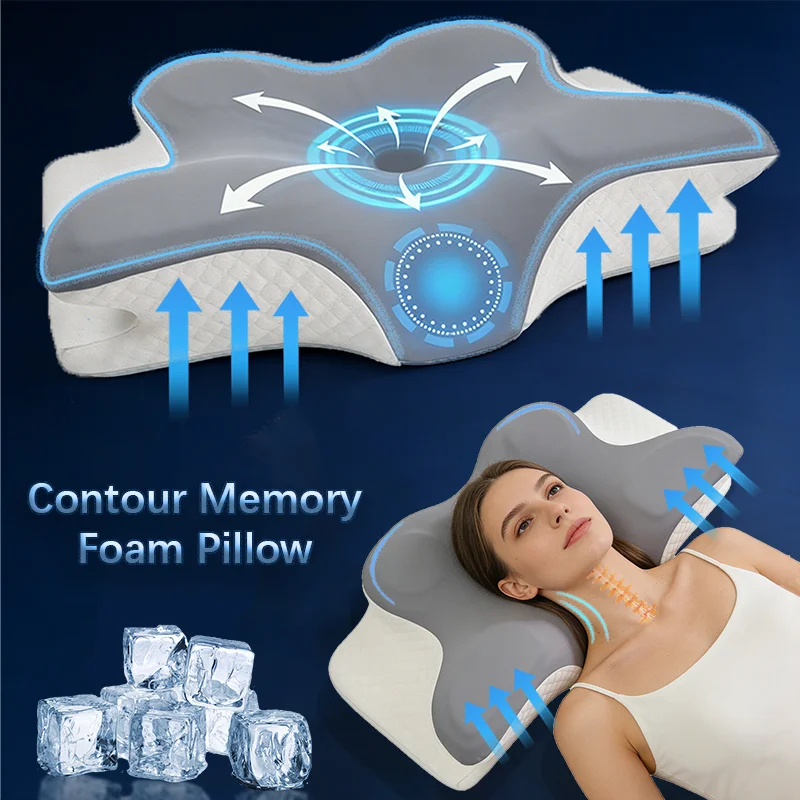 Bantal Busa Memori, Bantal Leh - Memory Foam Orthopedic Pillow Neck Pain ulasan dan harga