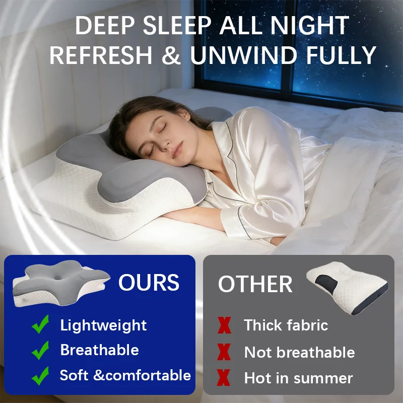 Bantal Busa Memori, Bantal Leh - Memory Foam Orthopedic Pillow Neck Pain ulasan dan harga