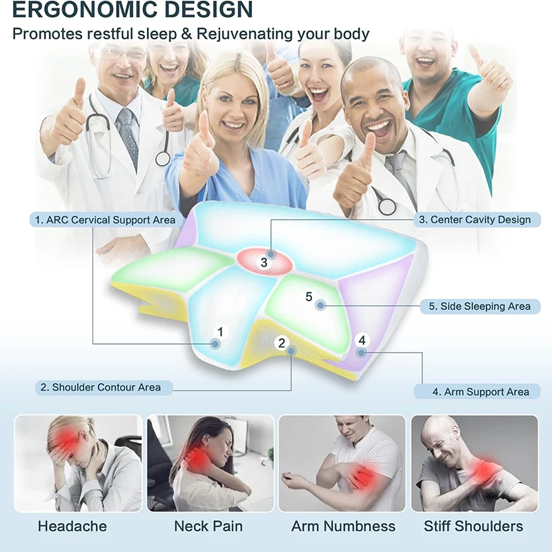 1 buah Bantal Leher Berbahan B - Memory Foam Orthopedic Pillow Neck Pain ulasan dan harga