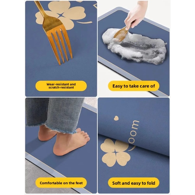 Keset Kamar Mandi Diatomite, P - Quick Dry Diatomite Bath Mat ulasan dan harga