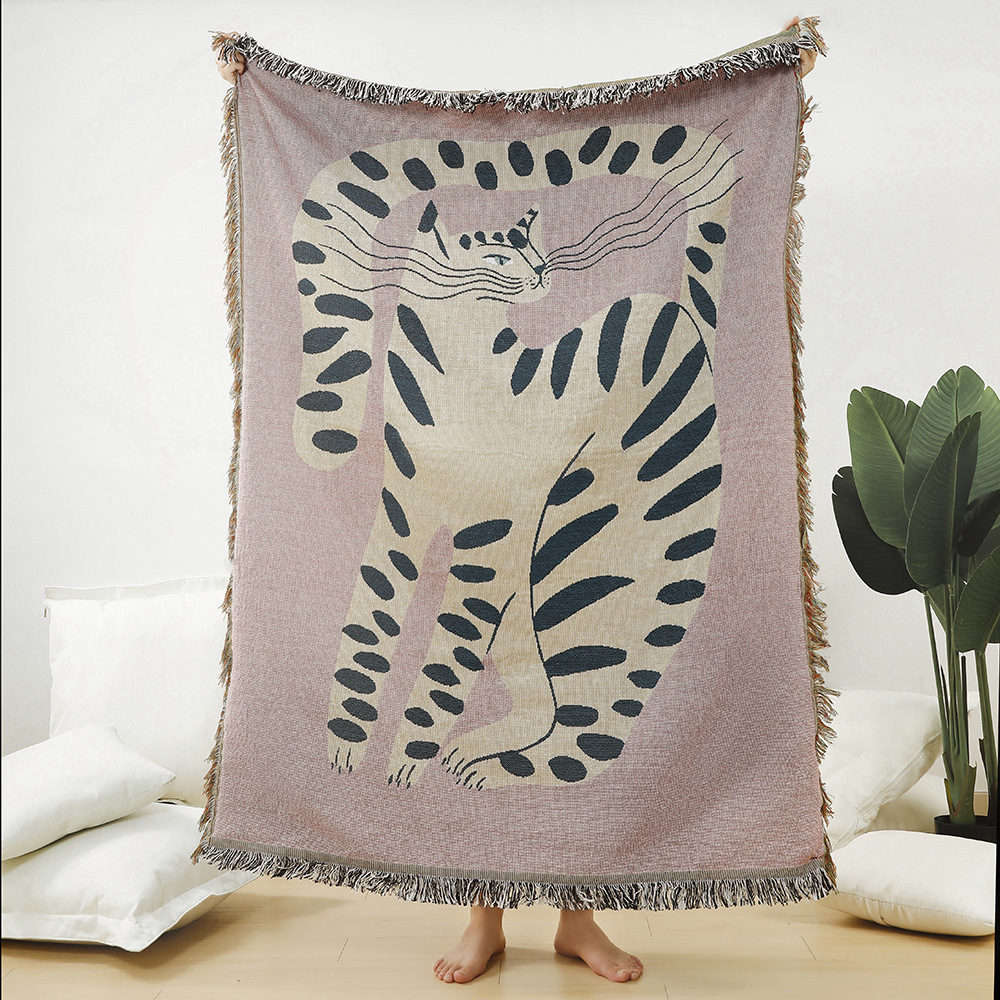 Selimut Rajut Abstrak Motif Ku - Boho Throw Blanket Fringe ulasan dan harga