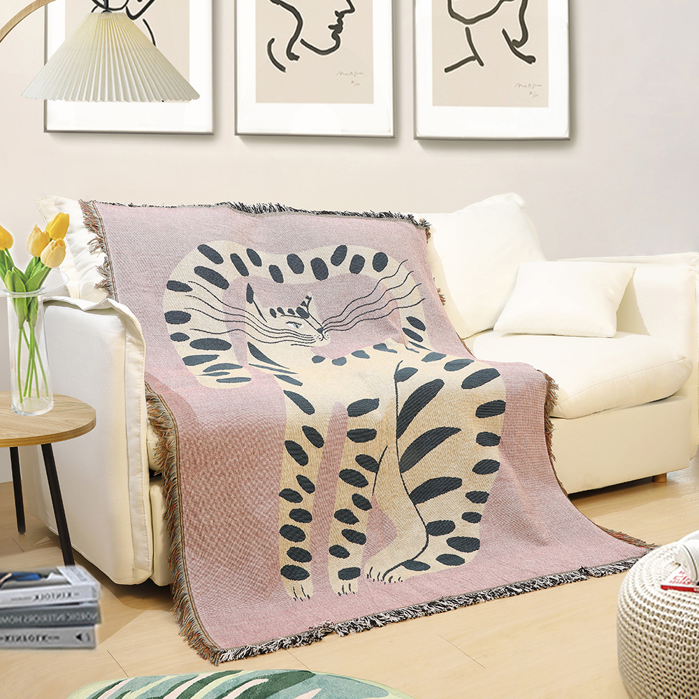 Selimut Rajut Abstrak Motif Ku - Boho Throw Blanket Fringe ulasan dan harga